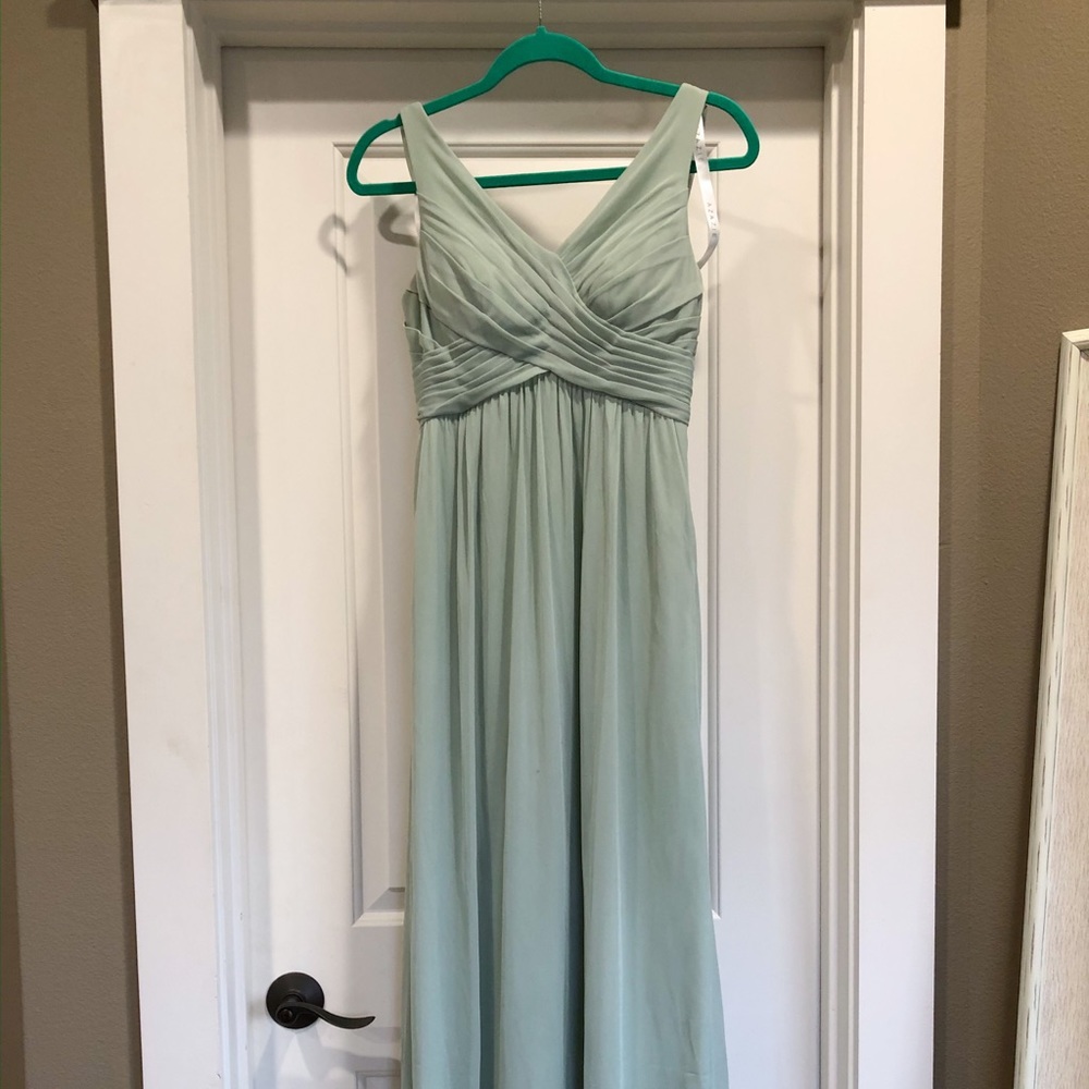 Azazie Bridesmaid Dress | Dusty Sage | Size 6